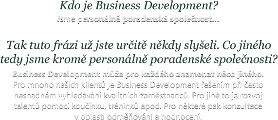 Kdo je Business Development