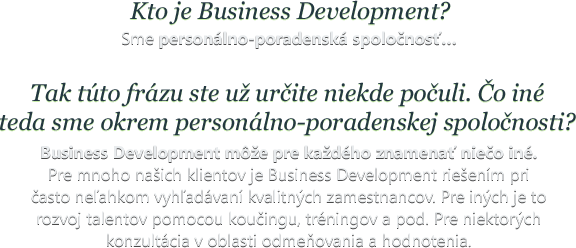 Kto je Business Development